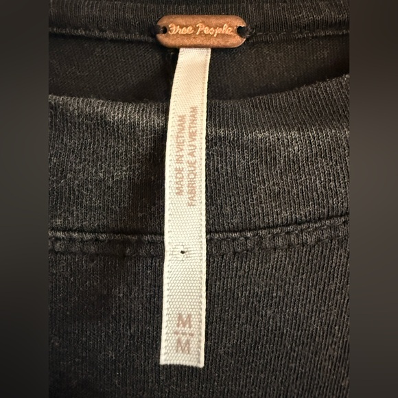 Free People Black Top with Sequin Sleeves - Picture 3 of 3